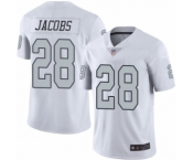 Men's Oakland Raiders #28 Josh Jacobs Limited White Rush Vapor Untouchable Football Jersey