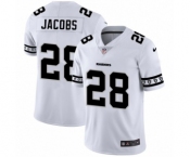 Men's Oakland Raiders #28 Josh Jacobs White Team Logo Cool Edition Jersey Men's Oakland Raiders #28 Josh Jacobs White Team Logo Cool Edition Jersey