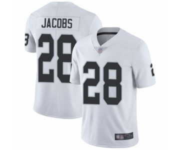 Men's Oakland Raiders #28 Josh Jacobs White Vapor Untouchable Limited Player Football Jersey