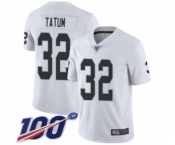 Men's Oakland Raiders #32 Jack Tatum White Vapor Untouchable Limited Player 100th Season Football Jersey