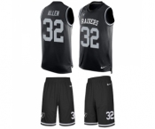 Men's Oakland Raiders #32 Marcus Allen Limited Black Tank Top Suit Football Jersey Men's Oakland Raiders #32 Marcus Allen Limited Black Tank Top Suit Football Jersey