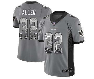 Men's Oakland Raiders #32 Marcus Allen Limited Gray Rush Drift Fashion Football Jersey