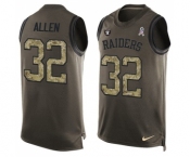 Men's Oakland Raiders #32 Marcus Allen Limited Green Salute to Service Tank Top Football Jersey Men's Oakland Raiders #32 Marcus Allen Limited Green Salute to Service Tank Top Football Jersey