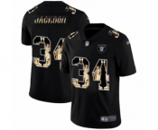 Men's Oakland Raiders #34 Bo Jackson Black Statue of Liberty Limited Player Football Jersey Men's Oakland Raiders #34 Bo Jackson Black Statue of Liberty Limited Player Football Jersey