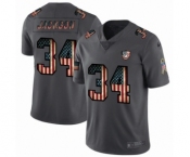 Men's Oakland Raiders #34 Bo Jackson Limited Black USA Flag 2019 Salute To Service Football Jersey Men's Oakland Raiders #34 Bo Jackson Limited Black USA Flag 2019 Salute To Service Football Jersey
