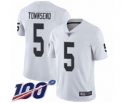 Men's Oakland Raiders #5 Johnny Townsend White Vapor Untouchable Limited Player 100th Season Football Jersey Men's Oakland Raiders #5 Johnny Townsend White Vapor Untouchable Limited Player 100th Season Football Jersey