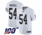 Men's Oakland Raiders #54 Brandon Marshall White Vapor Untouchable Limited Player 100th Season Football Jersey