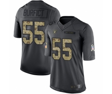Men's Oakland Raiders #55 Vontaze Burfict Limited Black 2016 Salute to Service Football Jersey