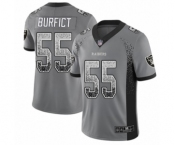 Men's Oakland Raiders #55 Vontaze Burfict Limited Gray Rush Drift Fashion Football Jersey Men's Oakland Raiders #55 Vontaze Burfict Limited Gray Rush Drift Fashion Football Jersey