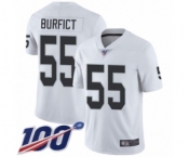 Men's Oakland Raiders #55 Vontaze Burfict White Vapor Untouchable Limited Player 100th Season Football Jersey Men's Oakland Raiders #55 Vontaze Burfict White Vapor Untouchable Limited Player 100th Season Football Jersey