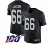 Men's Oakland Raiders #66 Gabe Jackson Black Team Color Vapor Untouchable Limited Player 100th Season Football Jersey