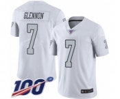 Men's Oakland Raiders #7 Mike Glennon Limited White Rush Vapor Untouchable 100th Season Football Jersey Men's Oakland Raiders #7 Mike Glennon Limited White Rush Vapor Untouchable 100th Season Football Jersey