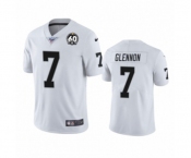 Men's Oakland Raiders #7 Mike Glennon White 60th Anniversary Vapor Untouchable Limited Player 100th Season Football Jersey Men's Oakland Raiders #7 Mike Glennon White 60th Anniversary Vapor Untouchable Limited Player 100th Season Football Jersey