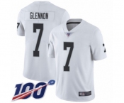 Men's Oakland Raiders #7 Mike Glennon White Vapor Untouchable Limited Player 100th Season Football Jersey Men's Oakland Raiders #7 Mike Glennon White Vapor Untouchable Limited Player 100th Season Football Jersey