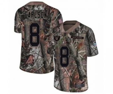 Men's Oakland Raiders #8 Daniel Carlson Limited Camo Rush Realtree Football Jersey