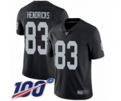 Men's Oakland Raiders #83 Ted Hendricks Black Team Color Vapor Untouchable Limited Player 100th Season Football Jersey