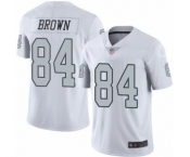 Men's Oakland Raiders #84 Antonio Brown Limited White Rush Vapor Untouchable Football Jersey