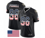 Men's Oakland Raiders #96 Clelin Ferrell Black USA Flag Fashion Limited Football Jersey Men's Oakland Raiders #96 Clelin Ferrell Black USA Flag Fashion Limited Football Jersey