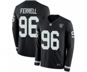 Men's Oakland Raiders #96 Clelin Ferrell Limited Black Therma Long Sleeve Football Jersey Men's Oakland Raiders #96 Clelin Ferrell Limited Black Therma Long Sleeve Football Jersey