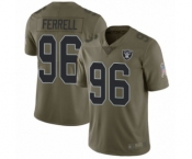 Men's Oakland Raiders #96 Clelin Ferrell Limited Olive 2017 Salute to Service Football Jersey Men's Oakland Raiders #96 Clelin Ferrell Limited Olive 2017 Salute to Service Football Jersey