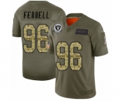 Men's Oakland Raiders #96 Clelin Ferrell Olive Camo 2019 Salute to Service Limited Football Jersey Men's Oakland Raiders #96 Clelin Ferrell Olive Camo 2019 Salute to Service Limited Football Jersey