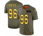 Men's Oakland Raiders #96 Clelin Ferrell Olive Gold 2019 Salute to Service Limited Football Jersey Men's Oakland Raiders #96 Clelin Ferrell Olive Gold 2019 Salute to Service Limited Football Jersey