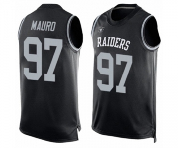 Men's Oakland Raiders #97 Josh Mauro Limited Black Player Name & Number Tank Top Football Jersey