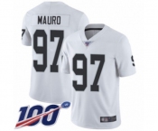 Men's Oakland Raiders #97 Josh Mauro White Vapor Untouchable Limited Player 100th Season Football Jersey Men's Oakland Raiders #97 Josh Mauro White Vapor Untouchable Limited Player 100th Season Football Jersey