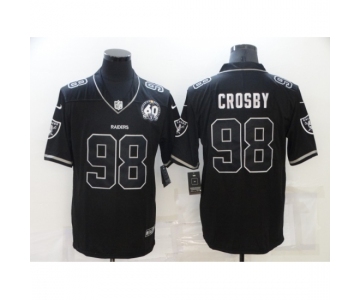 Men's Oakland Raiders #98 Maxx Crosby Black 60th Anniversary Vapor Untouchable Limited Jersey