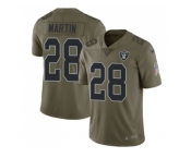 Nike Oakland Raiders #28 Doug Martin Olive Men Stitched NFL Limited 2017 Salute To Service Jersey