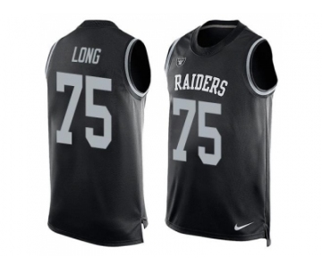 Nike Oakland Raiders #75 Howie Long Black Team Color Men's Stitched NFL Limited Tank Top Jersey