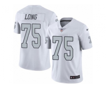 Nike Oakland Raiders #75 Howie Long White Men's Stitched NFL Limited Rush Jersey