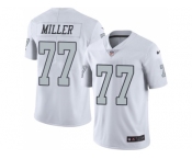 Nike Oakland Raiders #77 Kolton Miller White Men Stitched NFL Limited Rush Jersey