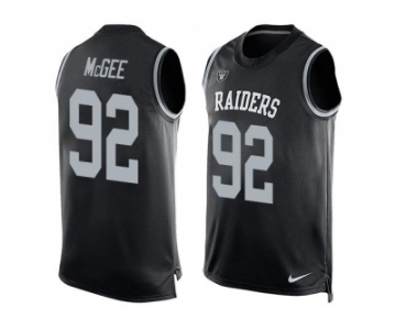 Nike Oakland Raiders #92 Stacy McGee Black Team Color Men's Stitched NFL Limited Tank Top Jersey