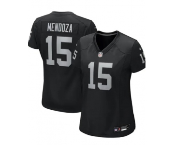 Women Las Vegas Raiders #15 Fernando Mendoza Black Vapor Limited Stitched Jersey