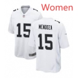Women Las Vegas Raiders #15 Fernando Mendoza White Vapor Limited Stitched Jersey