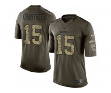 nike nfl jerseys oakland raiders #15 crabtree army green[nike Limited Salute To Service]