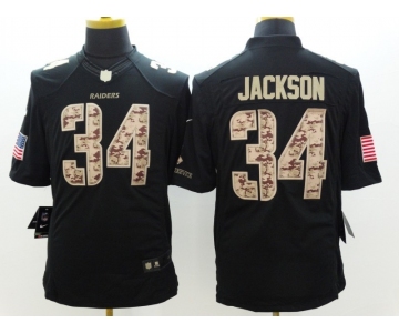 nike nfl jerseys oakland raiders #34 jackson black[salute to service limited]