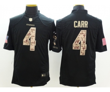 nike nfl jerseys oakland raiders #4 carr black[salute to service limited]