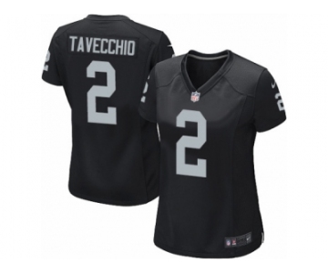 Women Nike Oakland Raiders #2 Giorgio Tavecchio Game Black Team Color NFL Jersey