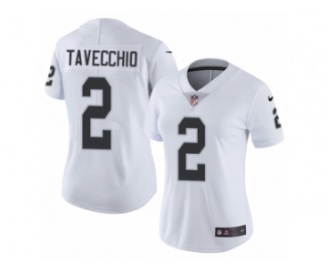 Women Nike Oakland Raiders #2 Giorgio Tavecchio White Vapor Untouchable Limited Player NFL Jersey
