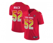 Women Nike Oakland Raiders #52 Khalil Mack Red Stitched NFL Limited AFC 2018 Pro Bowl Jersey