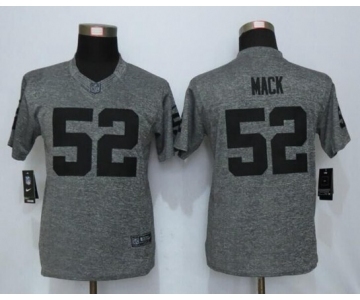 Women Nike Oakland Raiders #52 Khalil Mack Stitched Gridiron Limited Gray