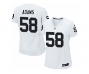 Women Nike Oakland Raiders #58 Tyrell Adams Game White NFL Jersey