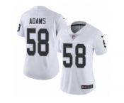 Women Nike Oakland Raiders #58 Tyrell Adams White Vapor Untouchable Limited Player NFL Jersey