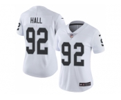 Women Nike Oakland Raiders #92 P.J. Hall White Stitched NFL Vapor Untouchable Limited Jersey