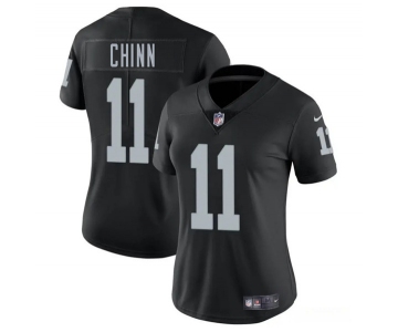 Women's Las Vegas Raiders #11 Jeremy Chinn Black 2025 Vapor Football Stitched Jersey