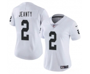 Women's Las Vegas Raiders #2 Ashton Jeanty White 2025 Vapor Football Stitched Jersey