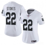 Women's Las Vegas Raiders #22 Eric Stokes White 2025 Vapor Football Stitched Jersey