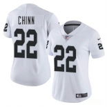 Women's Las Vegas Raiders #22 Jeremy Chinn White 2025 Vapor Football Stitched Jersey